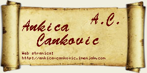 Ankica Čanković vizit kartica
